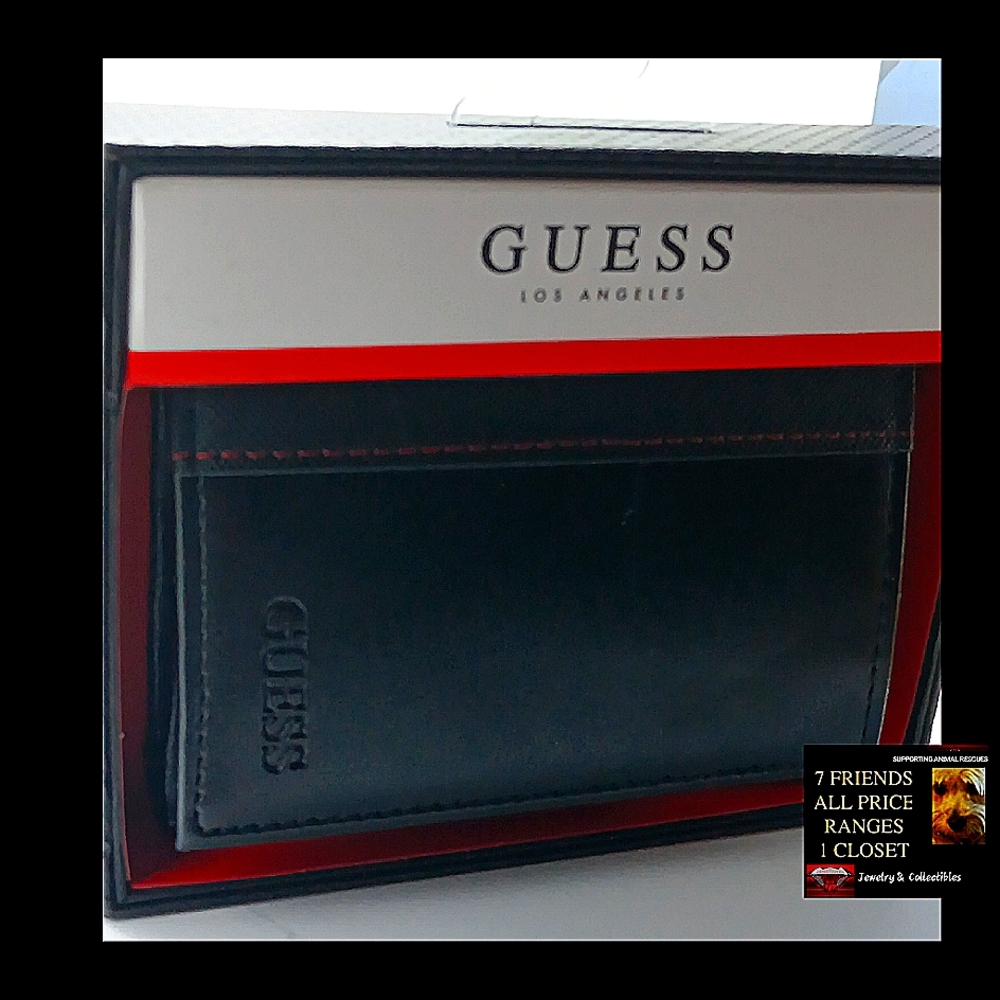 Sale: Guess Black Leather Men's Wallet
